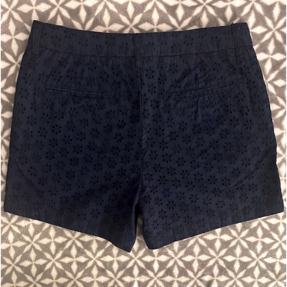 Faded Glory Eyelet Pattern Navy Blue Shorts - Picture 2 of 6